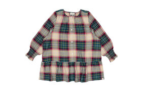 SKYE DRESS FUCHSIA GREEN CHECK