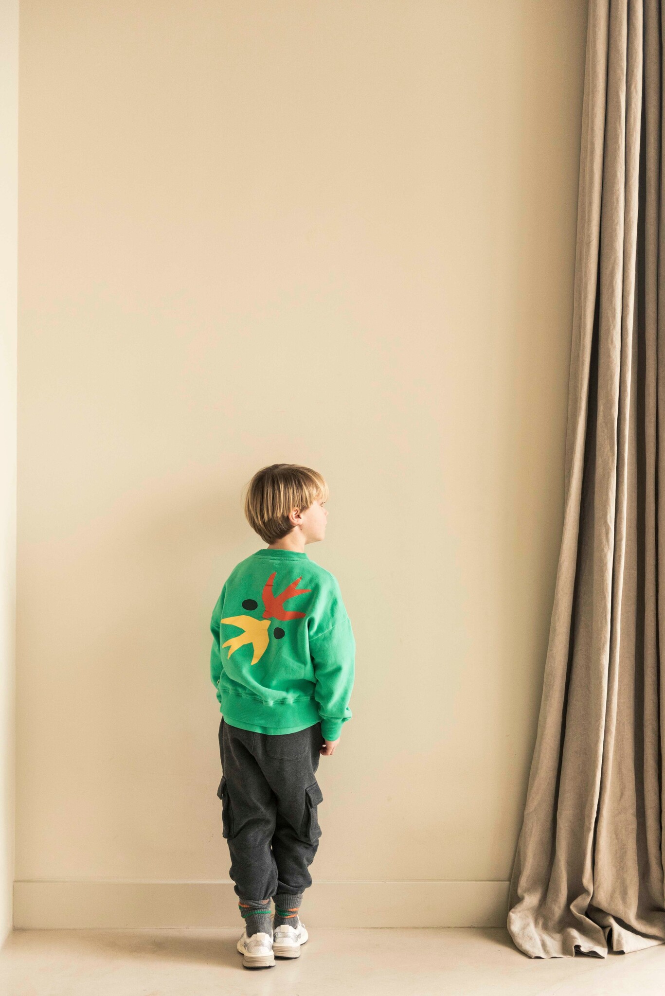 ART BIRD SWEATER FRESH GREEN