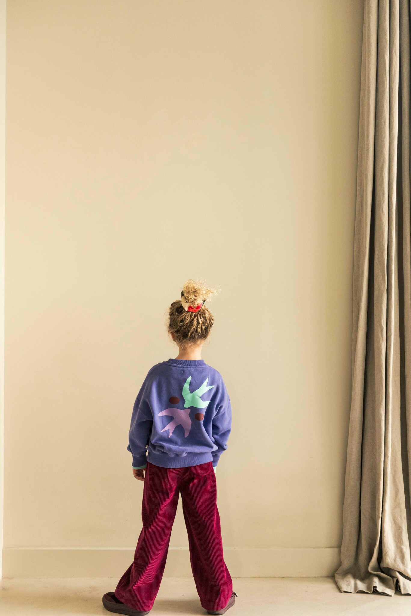 ART BIRD SWEATER DARK PURPLE