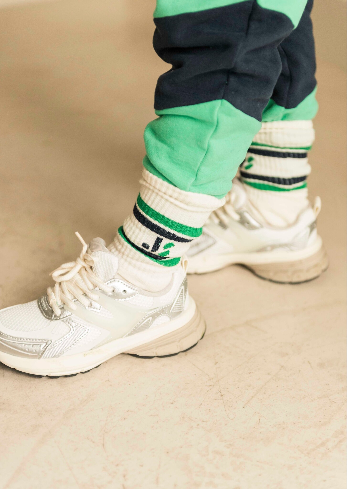 JS SPORT SOCKS OFF WHITE GREEN BLUE