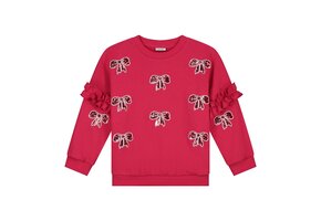 SHIMMER BOW SWEATER LOVE POTION