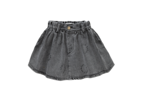 Denim skirt Sproet print  Washed black