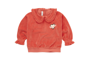 Sweatshirt velvet ruffle collar Grenadine