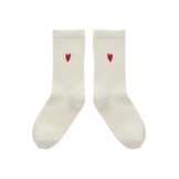 Sport socks heart Ivory