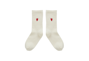 Sport socks heart  Ivory