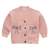 Girls cardigan bows Peach parfait