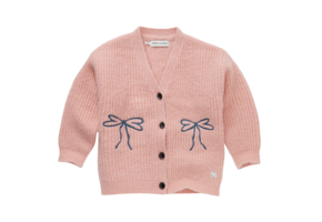 Girls cardigan bows Peach parfait