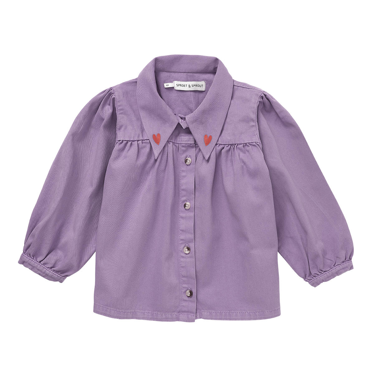 Girls denim blouse purple Lavender