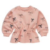 Girls peplum sweatshirt Peach parfait