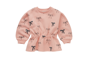 Girls peplum sweatshirt  Peach parfait