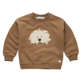 Sweatshirt moustache dog Mocca