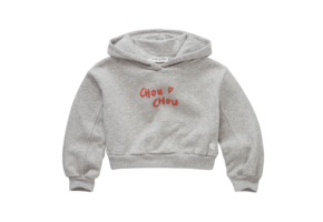 Cropped hooded sweatshirt  Grey melee