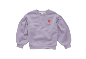 Sweatshirt puff sleeves heart Lavender