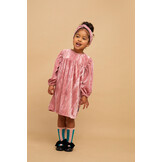 Poppy dress velvet Peach parfait