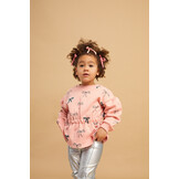 Girls peplum sweatshirt Peach parfait