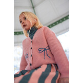 Girls cardigan bows Peach parfait