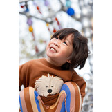 Sweatshirt moustache dog Mocca