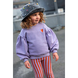 Sweatshirt puff sleeves heart Lavender