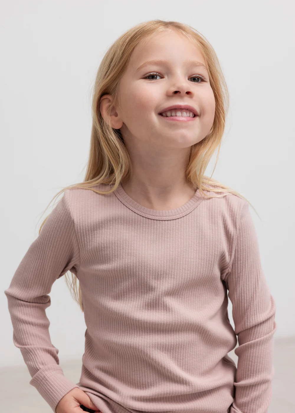 Modal Plain Tee LS Faded Rose