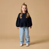 Ballon Fit Jeans Washed Light Blue