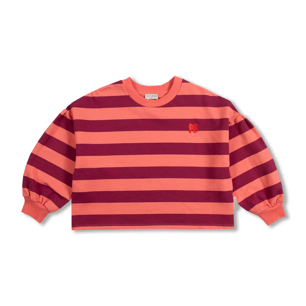Sweater Stripe Peach/Bordeaux