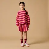 Sweater Stripe Peach/Bordeaux