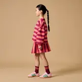 Sweater Stripe Peach/Bordeaux