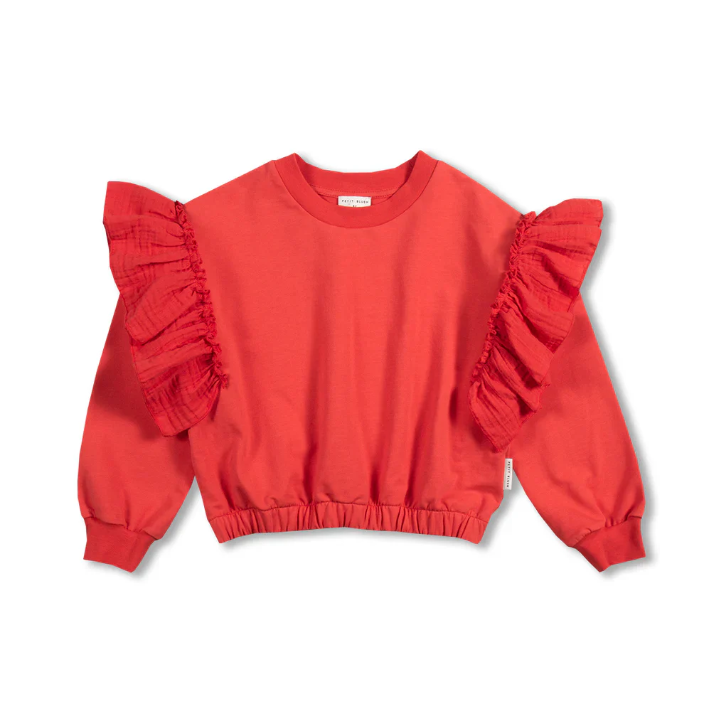 Romantic Ruffle Sweater Cayenne