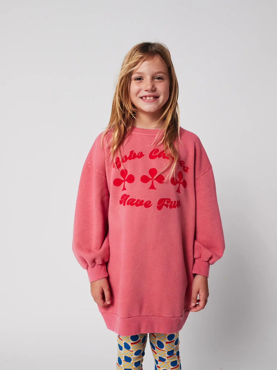 Have Fun sweatshirt dress PINK