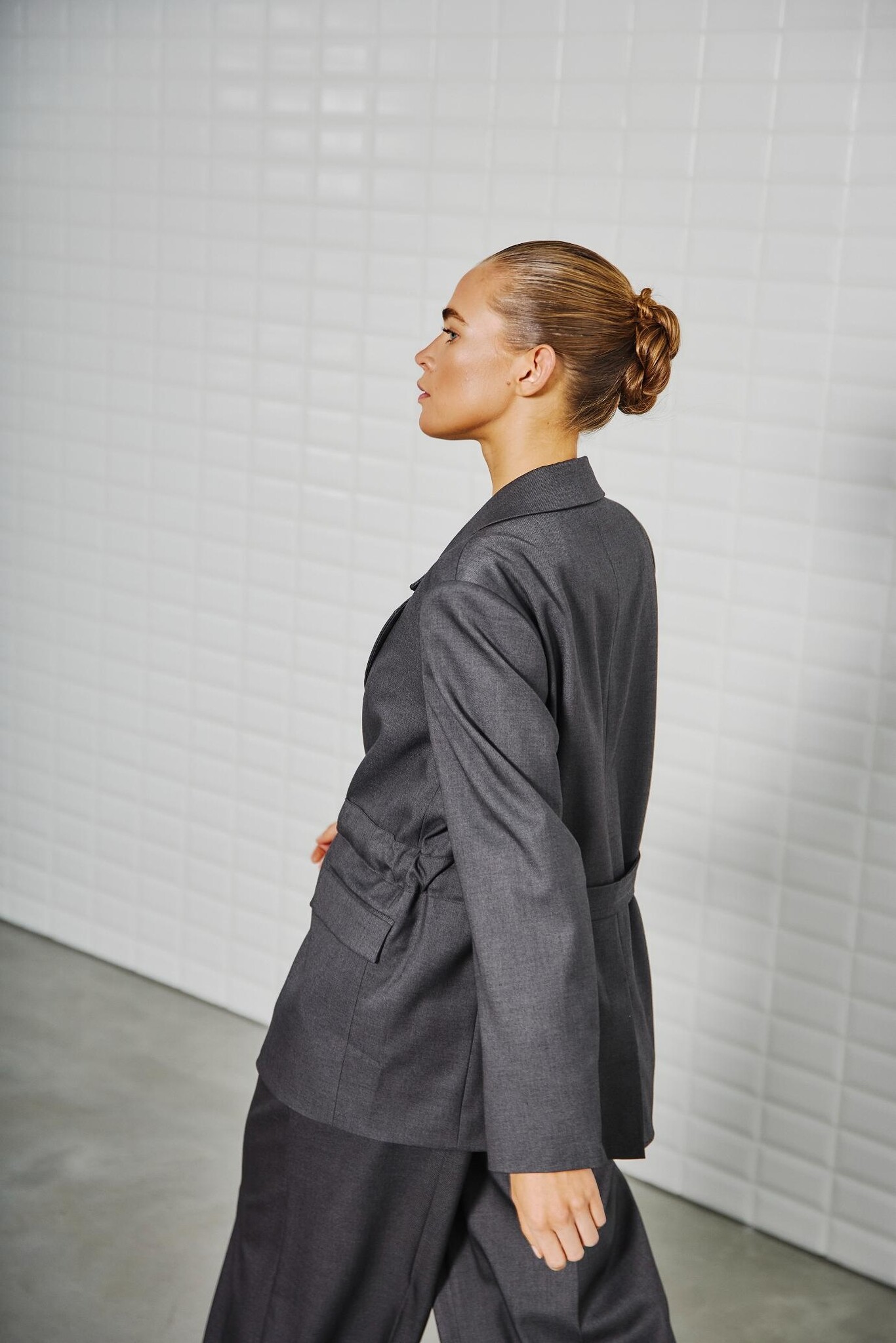 WBLMAGNOLIA TAILORED BLAZER MIDNIGHT GREY
