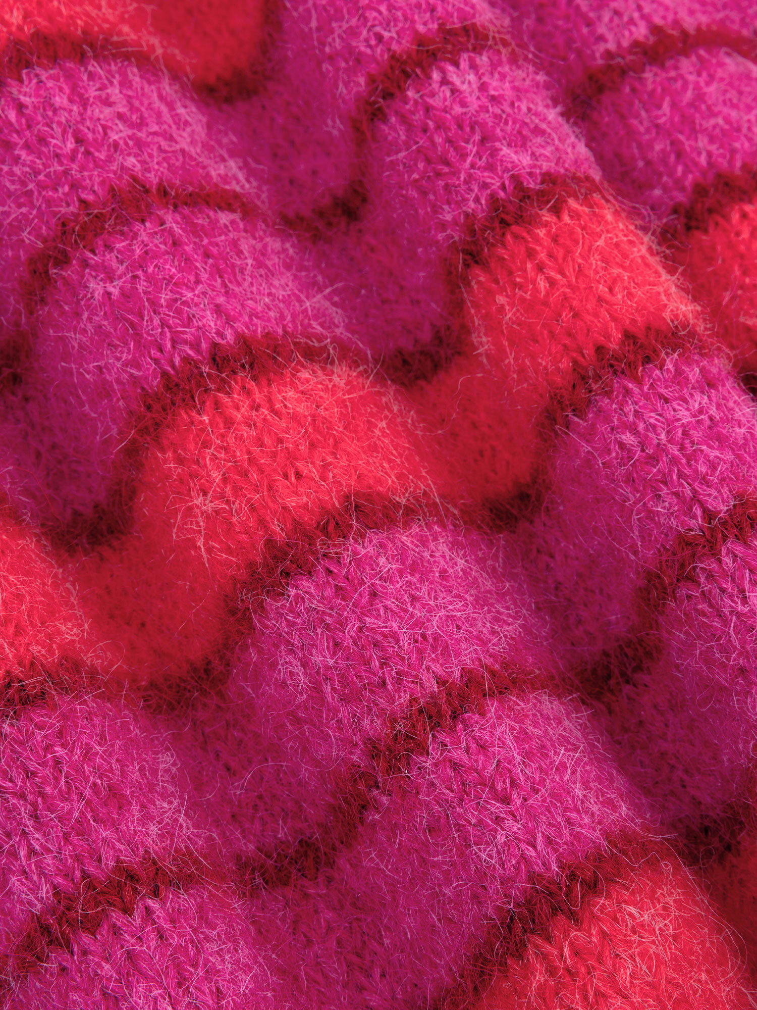 Knitted Sweater Aria Fuchsia/red