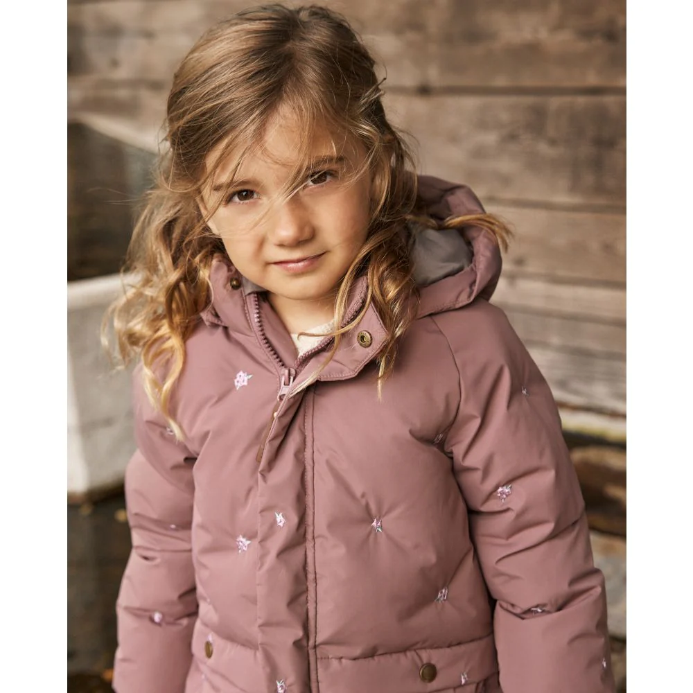 Jacket Puffer W. Embroidery 4612 Rose Taupe