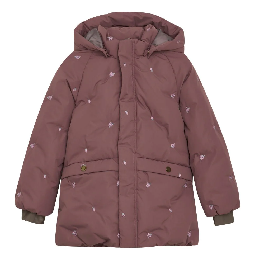 Jacket Puffer W. Embroidery 4612 Rose Taupe