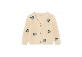 COOL FLOWER CARDIGAN/SANDSHELL