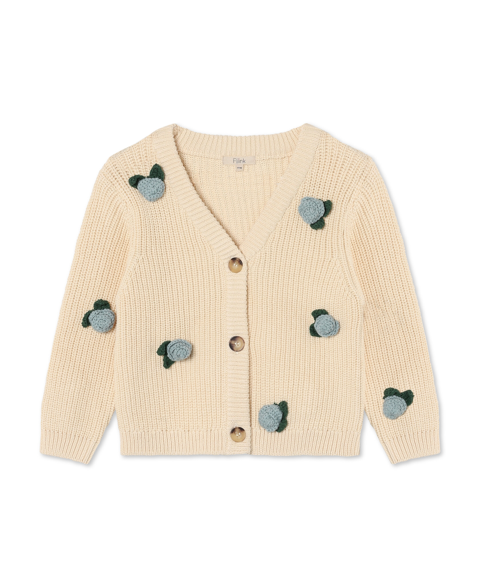COOL FLOWER CARDIGAN/SANDSHELL