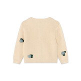 COOL FLOWER CARDIGAN/SANDSHELL