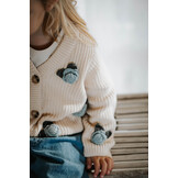 COOL FLOWER CARDIGAN/SANDSHELL