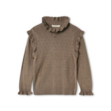 FAME LS BLOUSE/PINE BARK