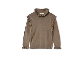 FAME LS BLOUSE/PINE BARK