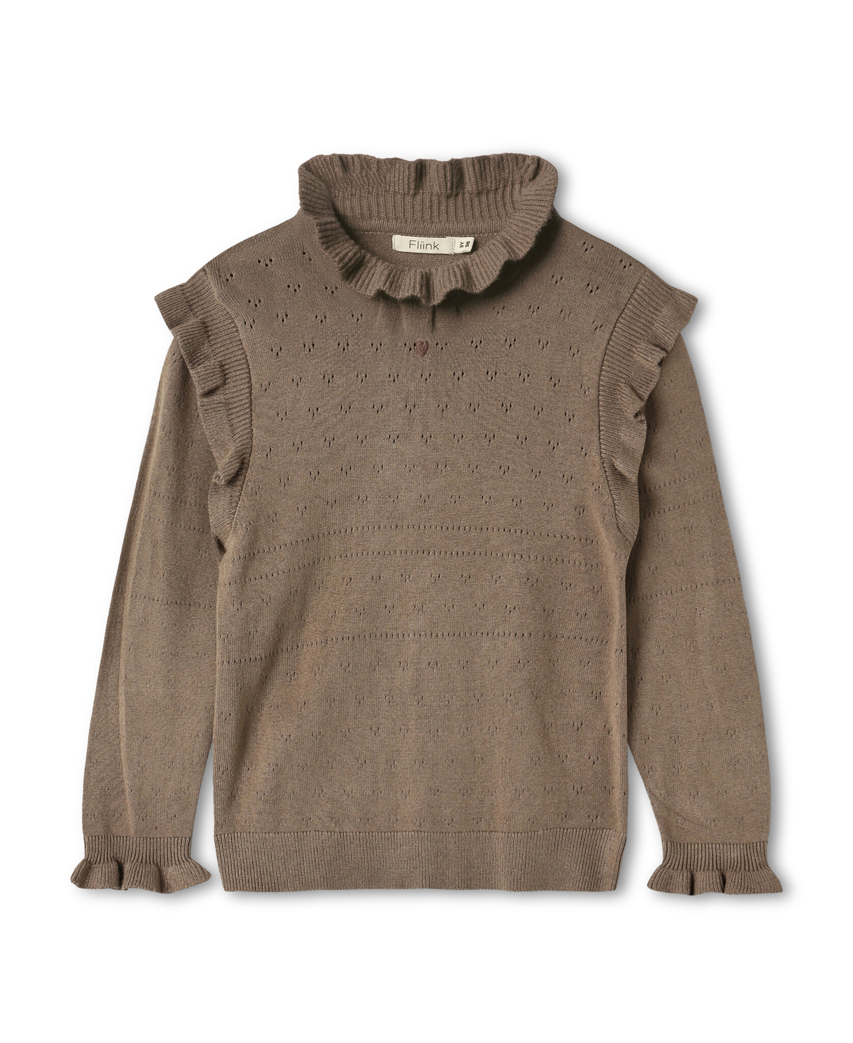 FAME LS BLOUSE/PINE BARK