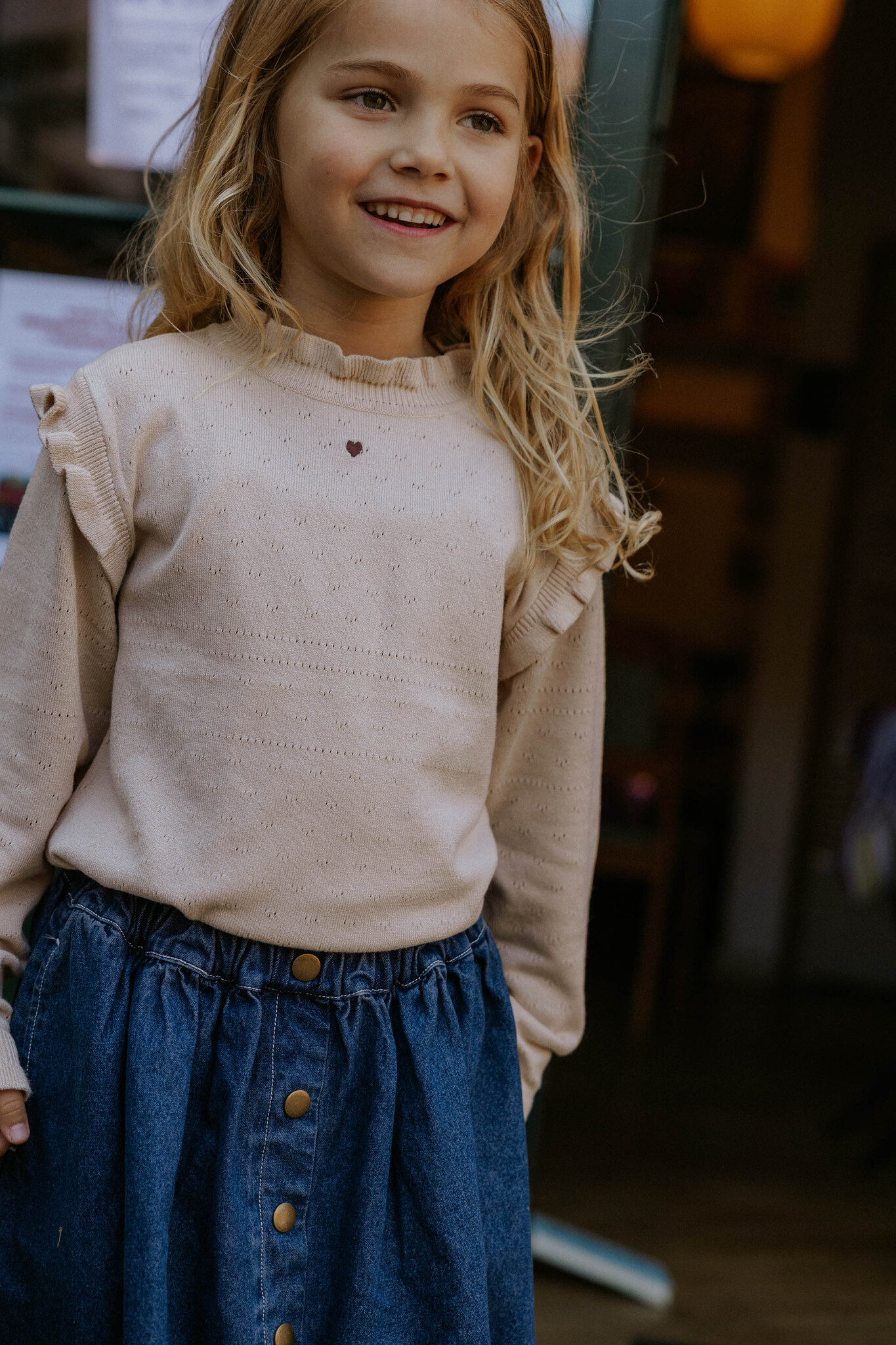 FAME LS BLOUSE/SANDSHELL