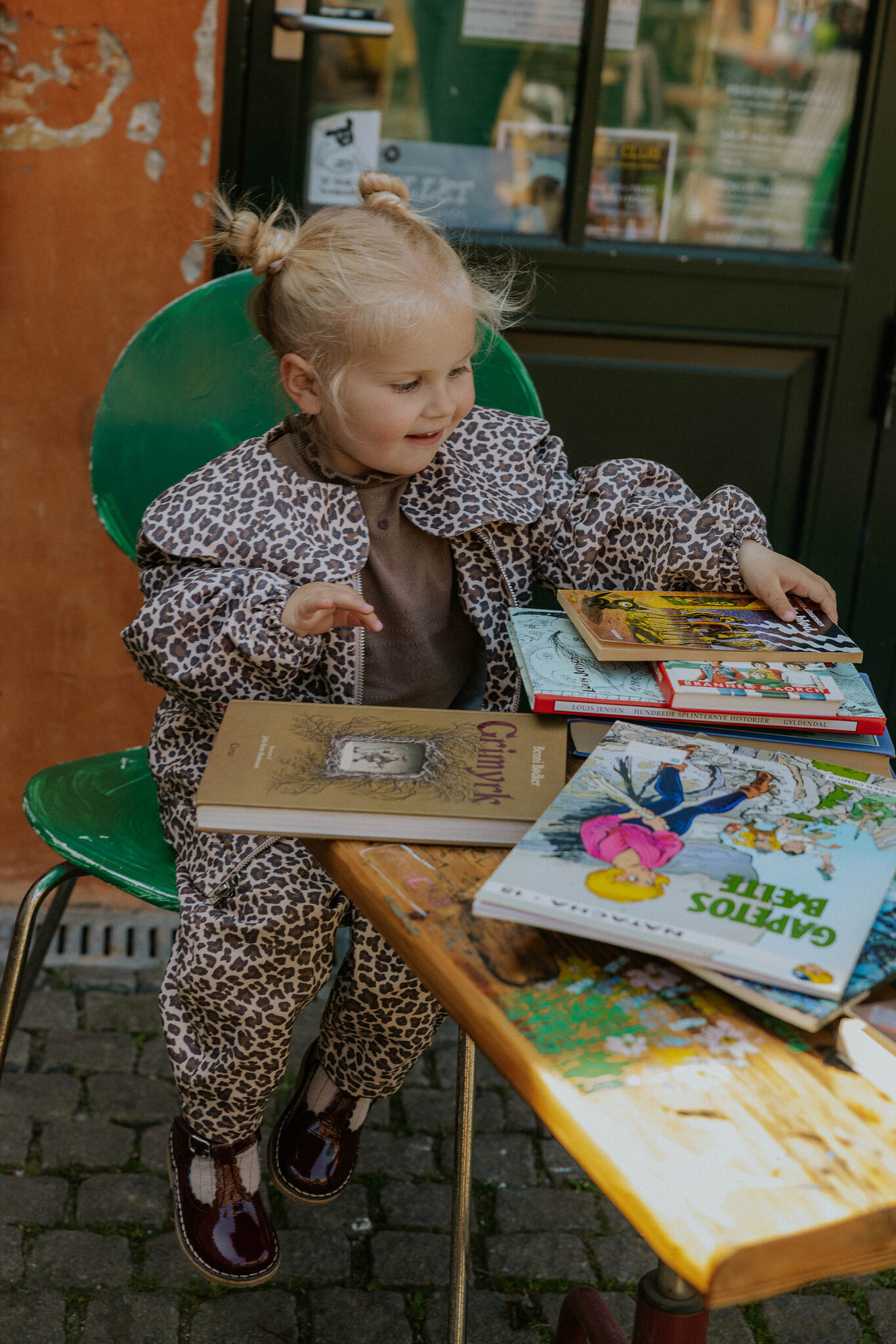 LEO PANT PINE BARK AOP