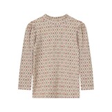 KELLY HEART LS PUFF BLOUSE/SANDSHELL HEART AOP