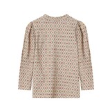KELLY HEART LS PUFF BLOUSE/SANDSHELL HEART AOP