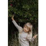 KELLY HEART LS PUFF BLOUSE/SANDSHELL HEART AOP