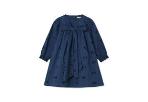 CAMMA BOW DRESS INSIGNIA BLUE