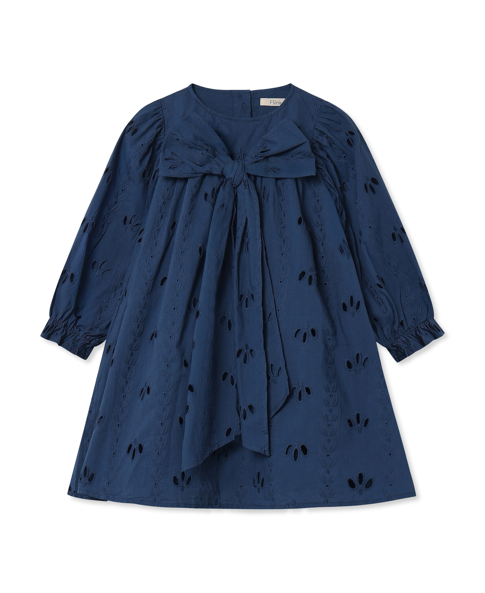 CAMMA BOW DRESS INSIGNIA BLUE