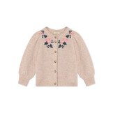 STAR ALPACA EMBROIDERED CARDIGAN/PEACH WHIP