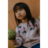 STAR ALPACA EMBROIDERED CARDIGAN/PEACH WHIP