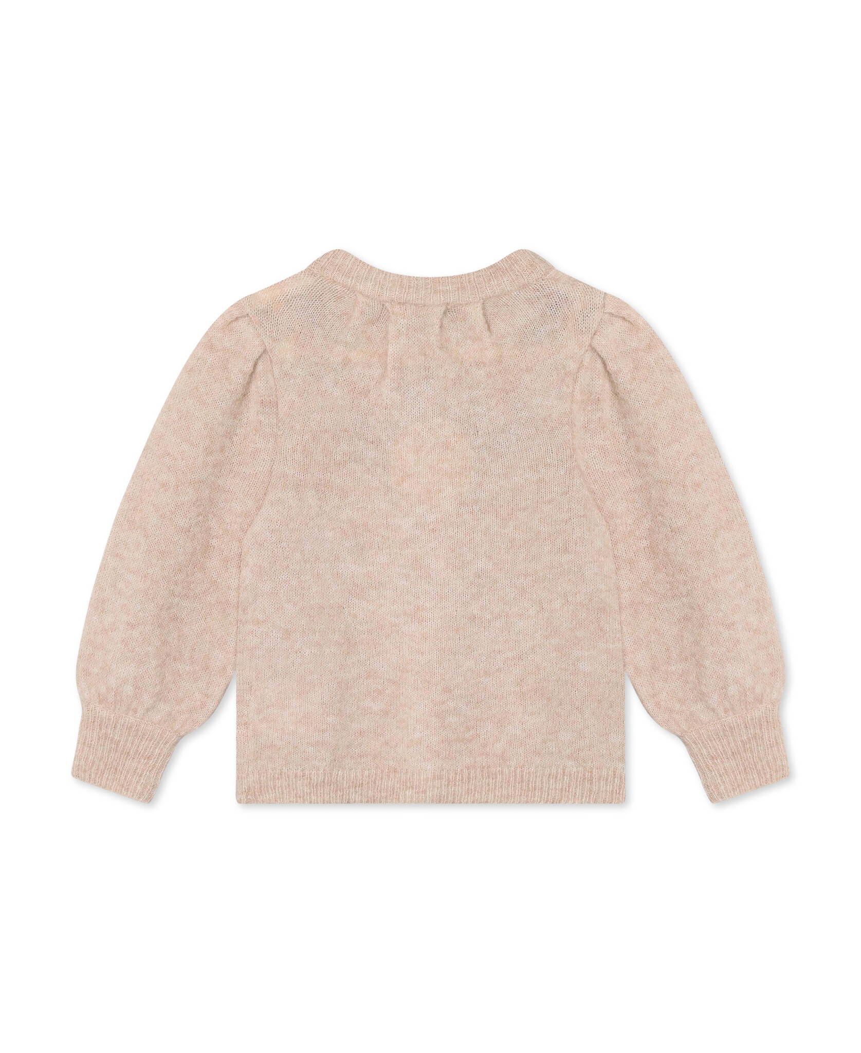 STAR ALPACA EMBROIDERED CARDIGAN/PEACH WHIP